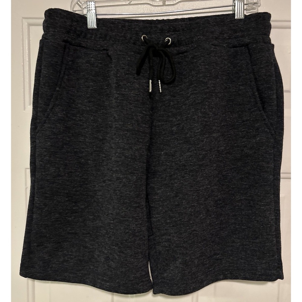 J.Come Mens Charcoal Gray Heathered Knit Drawstring Sweat Shorts Size‎ Large